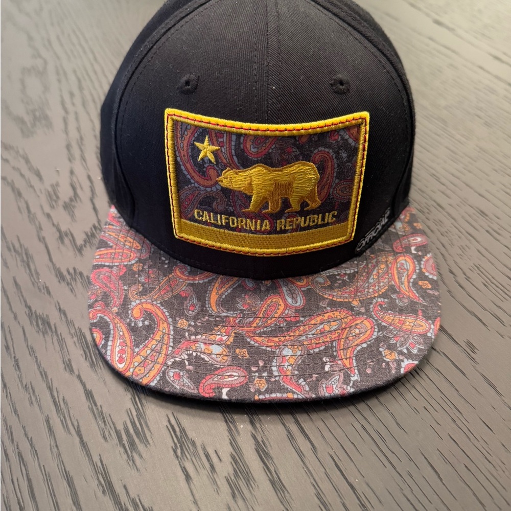 California Republic Black Paisley Cap